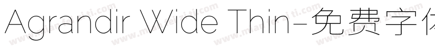 Agrandir Wide Thin字体转换